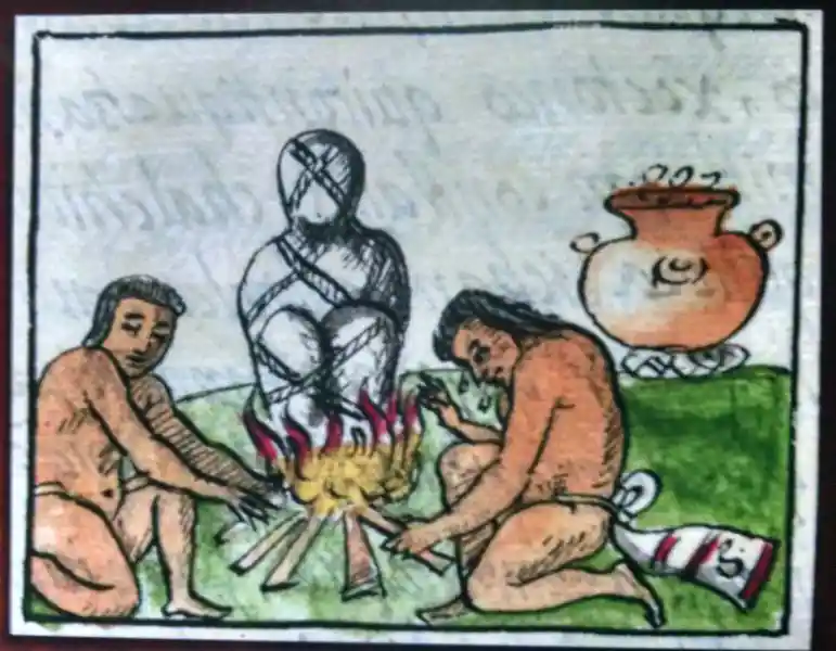 Depiction of early cremation